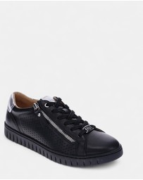Mia Vita - Luna Zip Casual Sneaker - Black