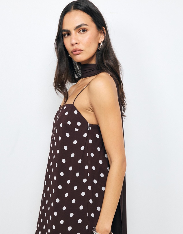 AERE - Talia Scarf Maxi Dress