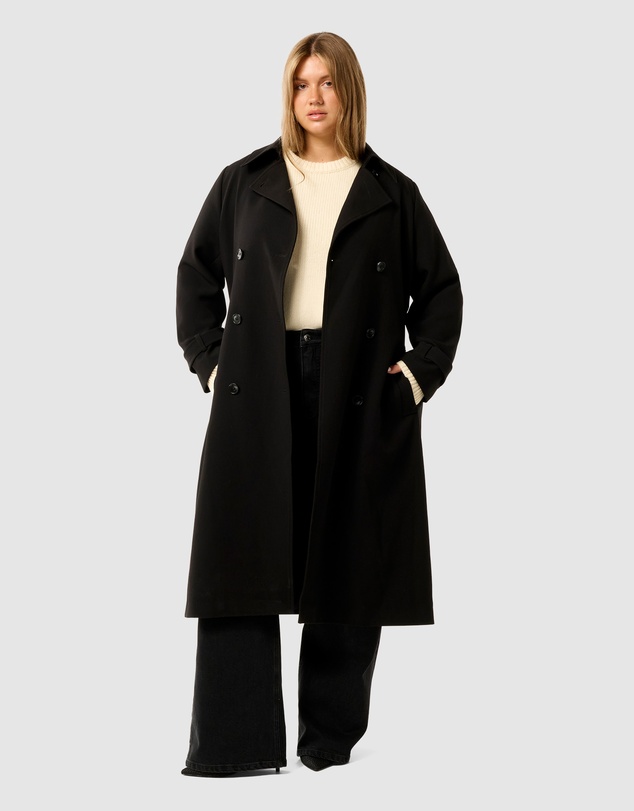 Forever New Curve - Leanne Curve Crepe Trench Coat