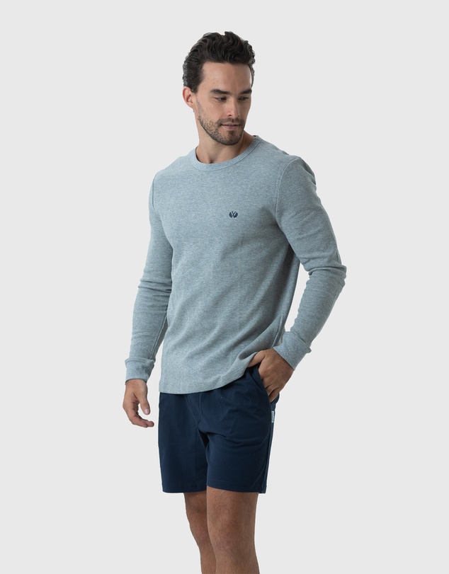 Coast Clothing - Mens Grey Marle Waffle Top