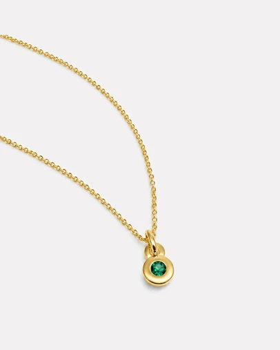 Najo - May Gold & Emerald Birthstone Necklace
