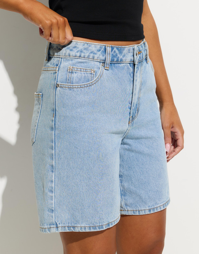 Dazie - El Paso Mid Thigh Denim Shorts