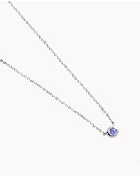 Kirstin Ash - Petite Birthstone Necklace December Tanzanite