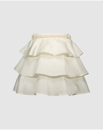 Le Chic - TWAIN Glitter Skirt with Pearl Belt - Kids-Teens