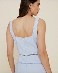 The Fated - Ruffle Pinafore Maxi Tiered Dress