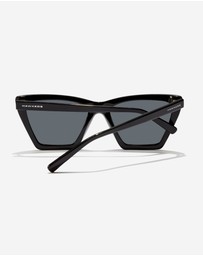 Hawkers Co - Polarized Black Dark Flush Sunglasses for Men and Women UV400