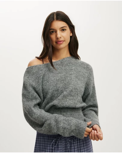 Cotton On Body - Fluffy Off The Shoulder Knit