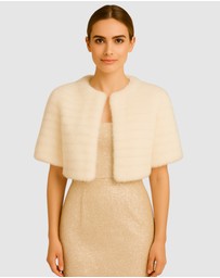 Honey and Beau - Casablanca Faux Fur Cape