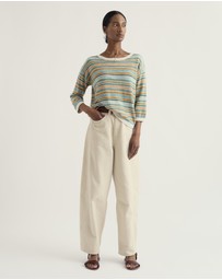 Seasalt - Seasalt Cornwall Yellow Knavock Striped Jumper
