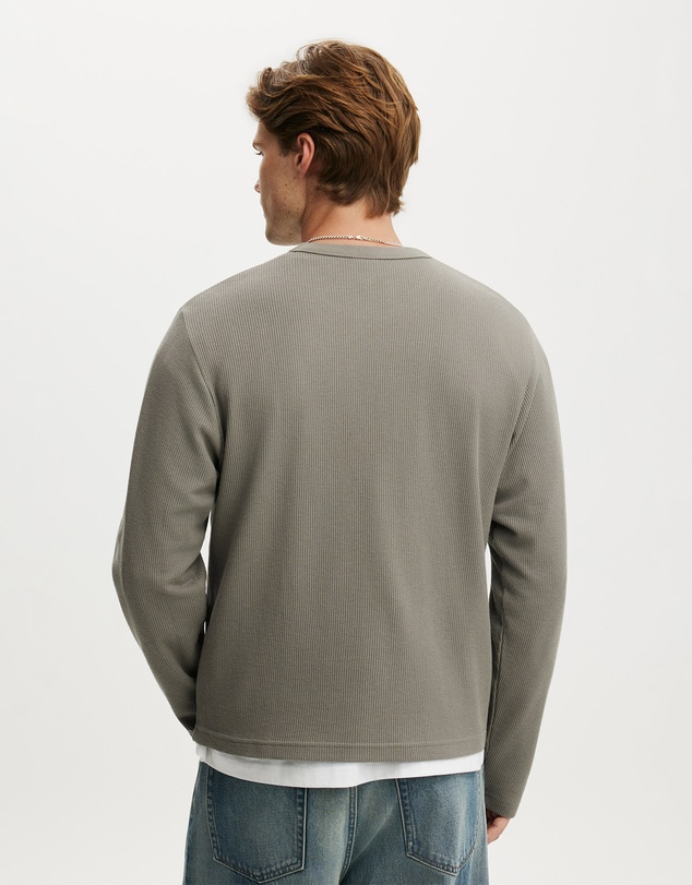 Cotton On - Cropped Fit Textured Long Sleeve