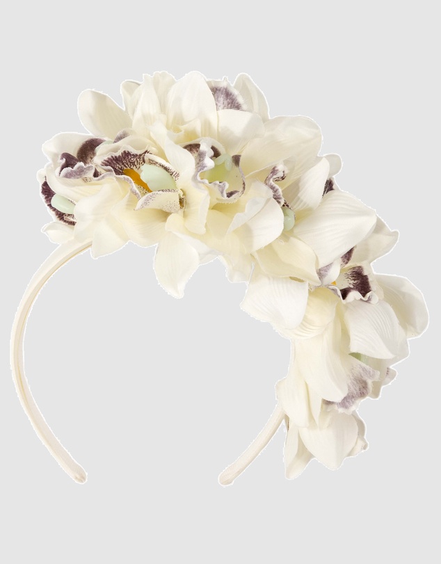 Max Alexander - Large Cream Flower Headband Fascinator