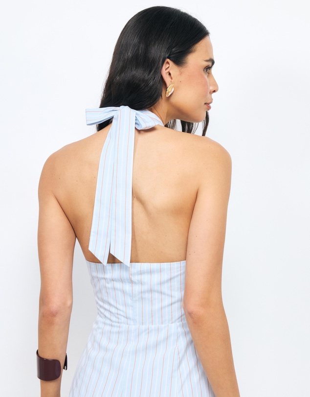 AERE - Shiloh Stripe Halter Maxi Dress