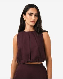 Forcast - Kenya 2 Ruched Linen Top