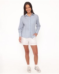 Petal & Pup - Jackson Button Up Shirt - Blue Stripe