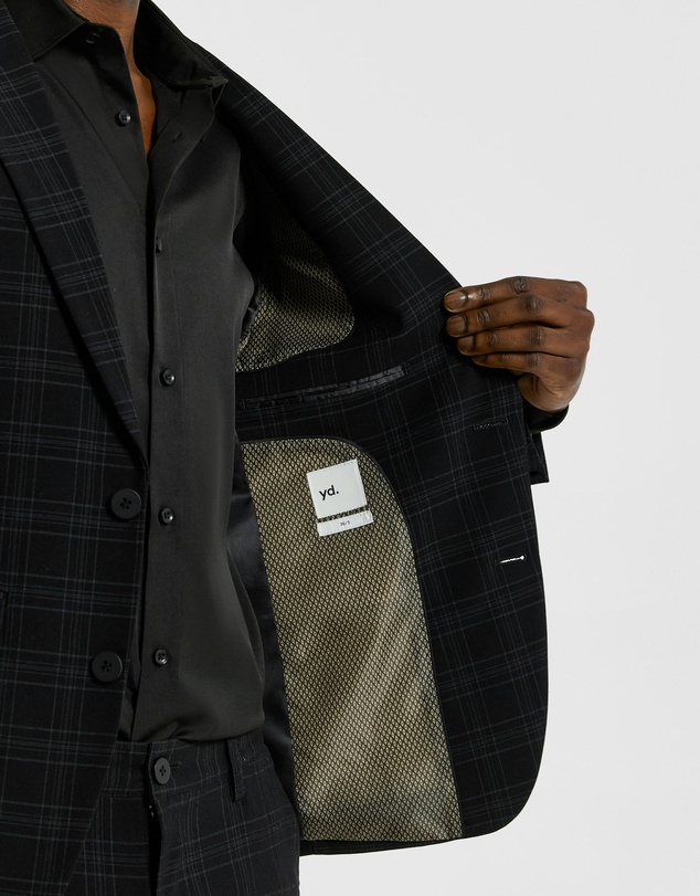 yd. - Alpa Check Stretch Blazer