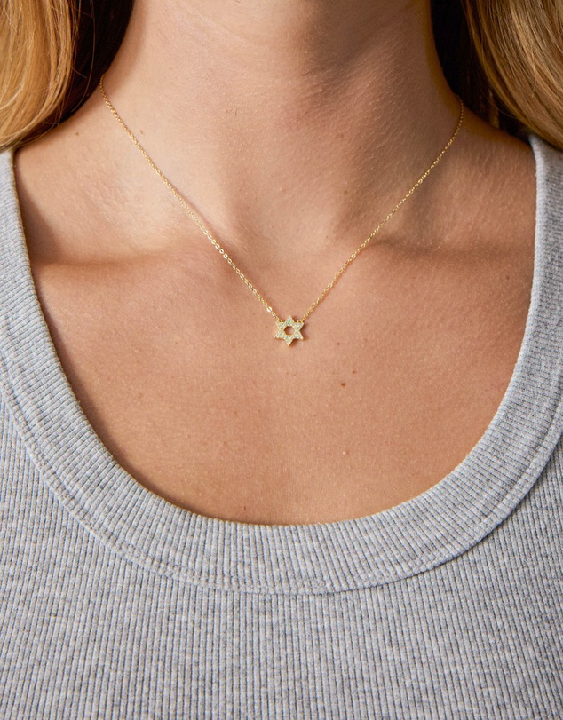 Bianc - Medium CZ Star of David Necklace