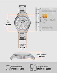Fossil - Gilmore Silver Tone Analogue Watch