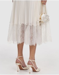 Self Portrait - Boucle Shawl Collared Midi Dress
