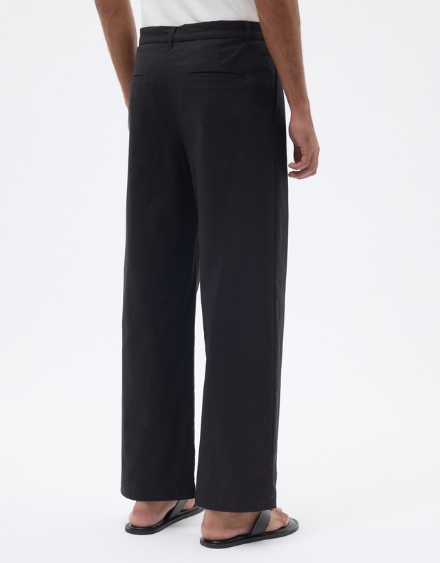 AERE - Linen Blend Tie Waist Relaxed Pants