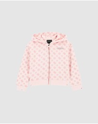 GUESS - Long Sleeve Active Logo Hoodie Top