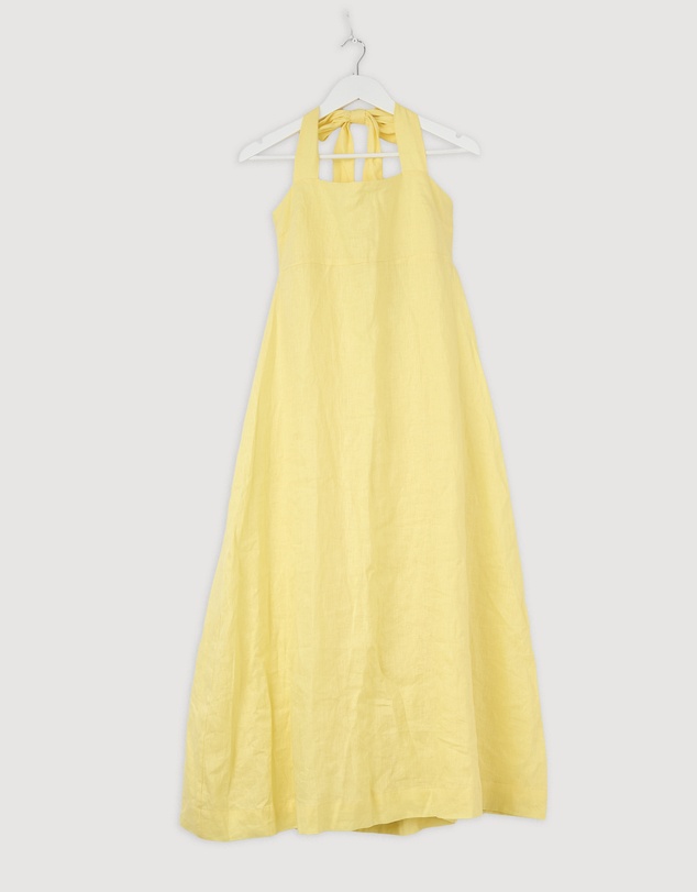 Revibe - Repaired AERE Lylah Linen Midi Dress - AU 8