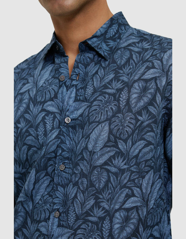 Trenery - Grove Linen Cotton Long Sleeve Shirt