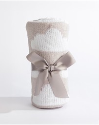 Living Textiles - Chenille Blanket - Grey Clouds