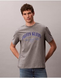 Calvin Klein Jeans - Terry Heritage Logo NYC Graphic Relaxed T-Shirt