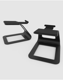 iWorld - Kanto SE2 Elevated Desktop Speaker Stands for Small Speakers - Pair, Black