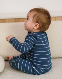 Kynd Baby - Organic Cotton Waffle in Navy Stripe