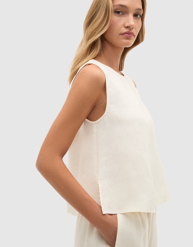 Seed Heritage - Linen Split Hem Tank