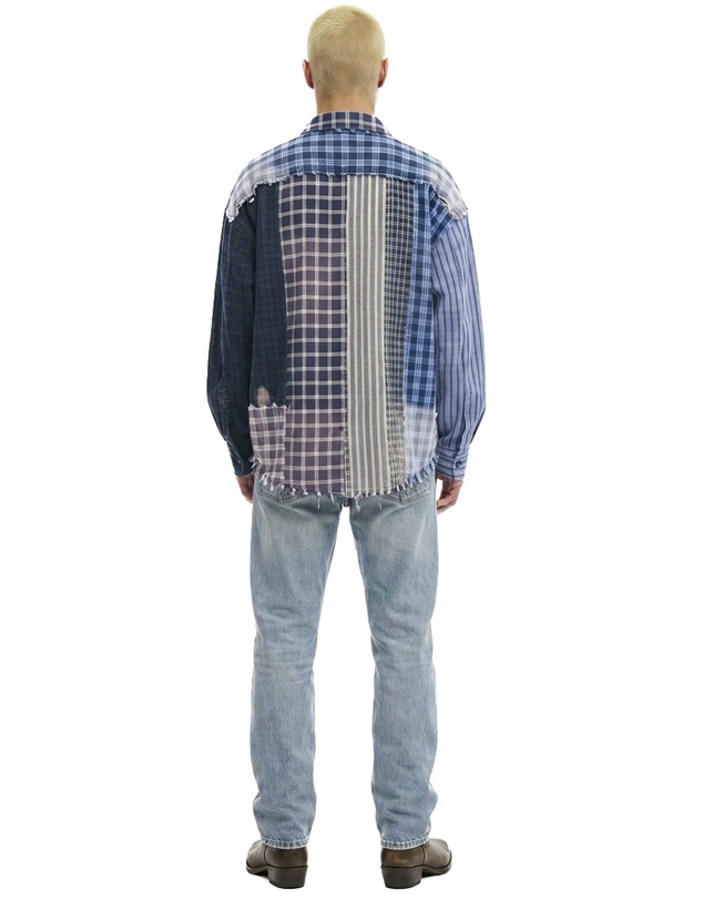 THE TALES - The Tales Patchwork Check Stripe Shirt