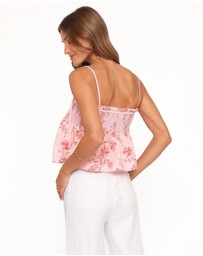 Petal & Pup - Cosima Baby Doll Top - Rose Pink Floral
