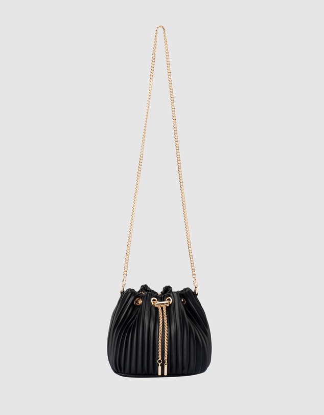Olga Berg - Remi Pleated Drawstring Bag