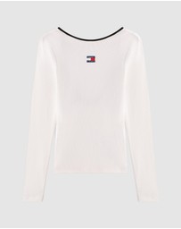 Tommy Jeans - Slim Badge LS Rib Tee