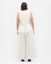 City Chic - Pinstripe Contrast Vest
