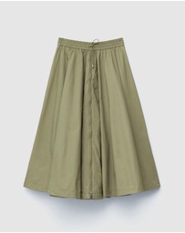 & Other Stories - Drawstring A-line Midi Skirt