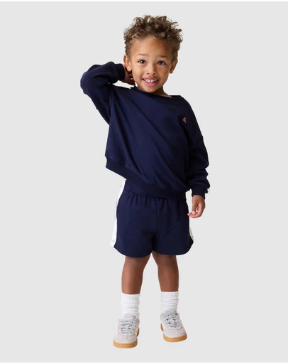 GAP - Pieced French Terry Crew x Shorts Set - Babies-Kids