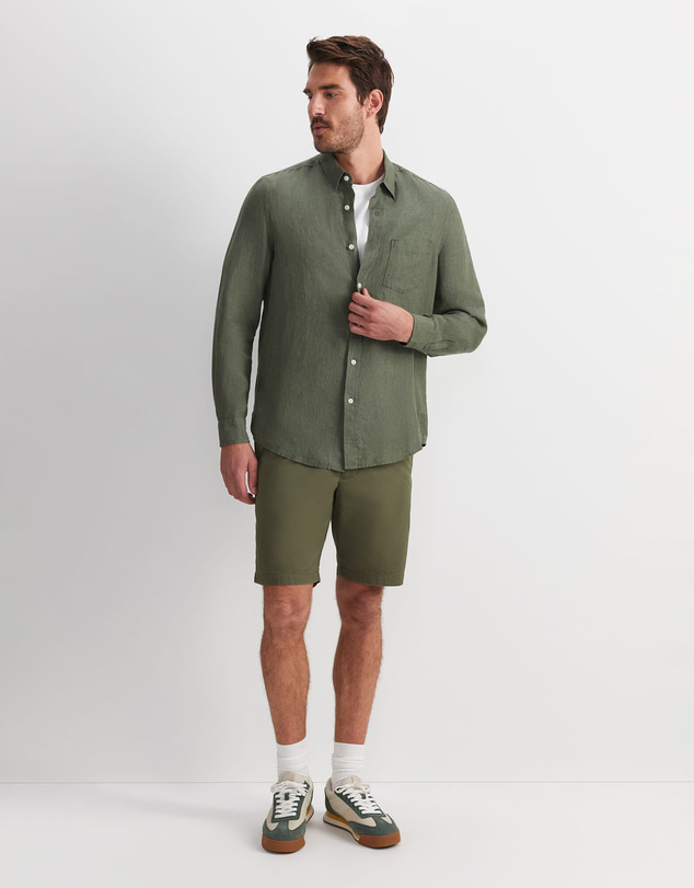 Sportscraft - Linen Long Sleeve Delave Shirt