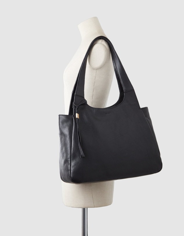 Evity - Clara Leather Charm Tote Bag