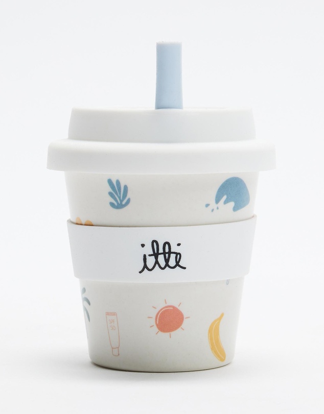 itti bitti - Bamboo Reusable Baby Cino Cup With 2 Straws - Babies-Kids