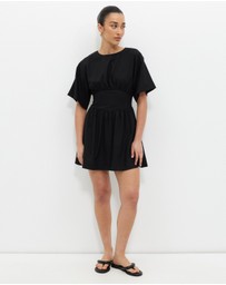 Calli - Glehn Linen Blend Mini Dress