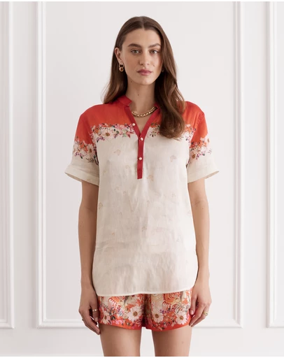 Aqua Blu Australia - Bouquet Taylor Shirt