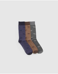 Rodd & Gunn - Dogs-A-Plenty Three Pack Socks