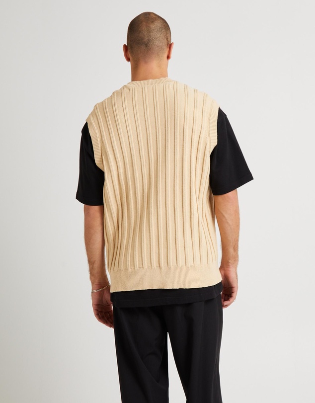 Black Noise White Rain - Lambert Knit Vest