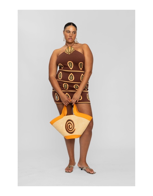 The Wolf Gang - Concha Halter Mini Dress - Chocolate