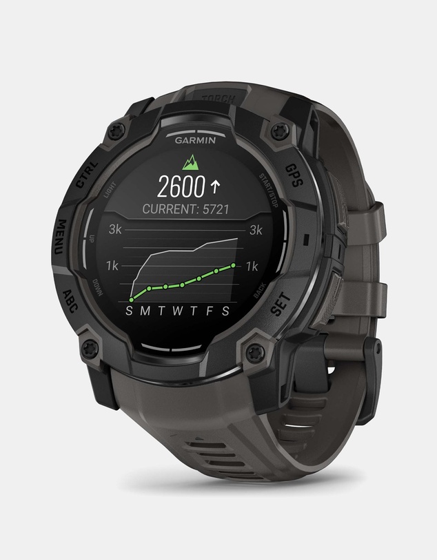 Garmin - Instinct 3 50mm AMOLED Black Bezel with Charcoal Band