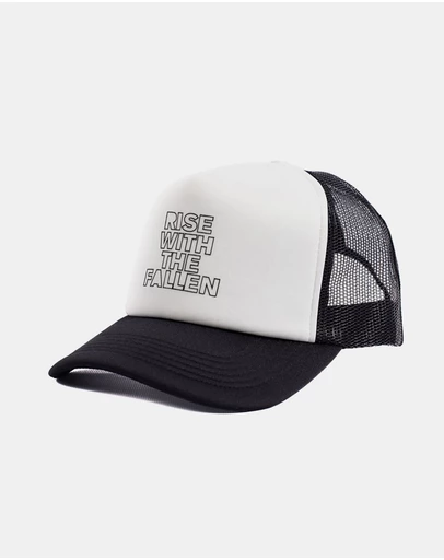 Fallen Footwear - Fallen Footwear Rwtf Hat Flat Visor Printed Logo - White/Black