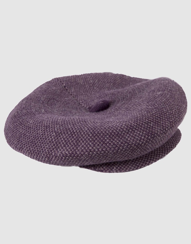 Max Alexander - European Made Purple Soft Woven Wool Beret Cap
