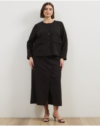 Atmos&Here Curvy - Sorelle Cropped Tailored Jacket